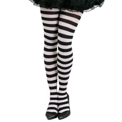 PANTYS BLANCAS RAYAS NEGRAS
