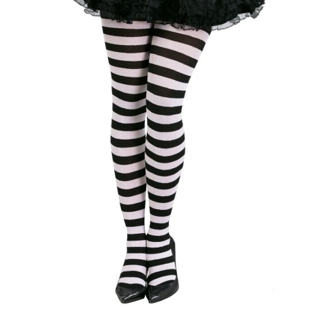 PANTYS BLANCAS RAYAS NEGRAS