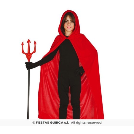 CAPA ROJA TERCIPELO CAPUCHA 100 CMS.
