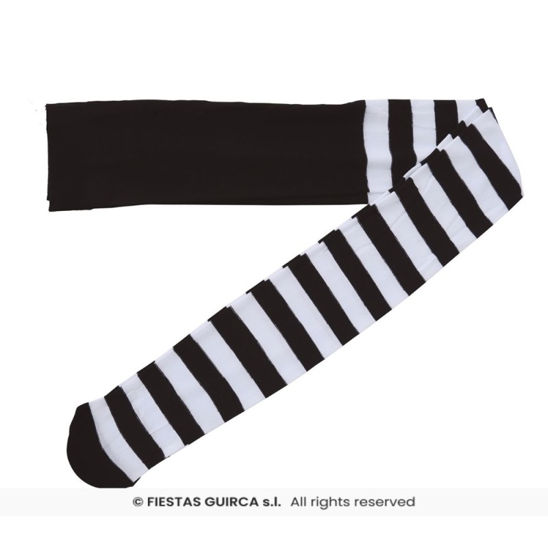 PANTYS BLANCAS RAYAS NEGRAS