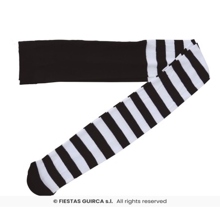 PANTYS BLANCAS RAYAS NEGRAS