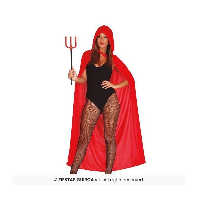 CAPA ROJA CON CAPUCHA TERCIOPELO 130 CMS