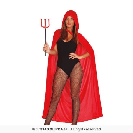 CAPA ROJA CON CAPUCHA TERCIOPELO 130 CMS
