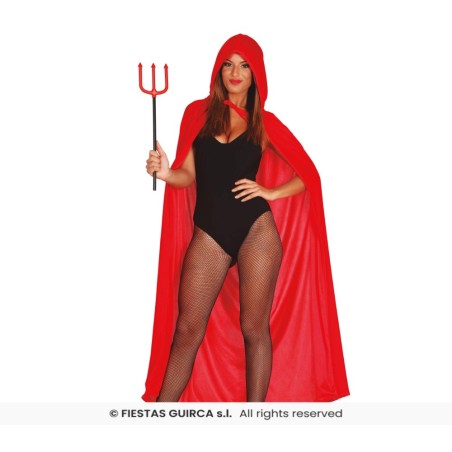 CAPA ROJA CON CAPUCHA TERCIOPELO 130 CMS