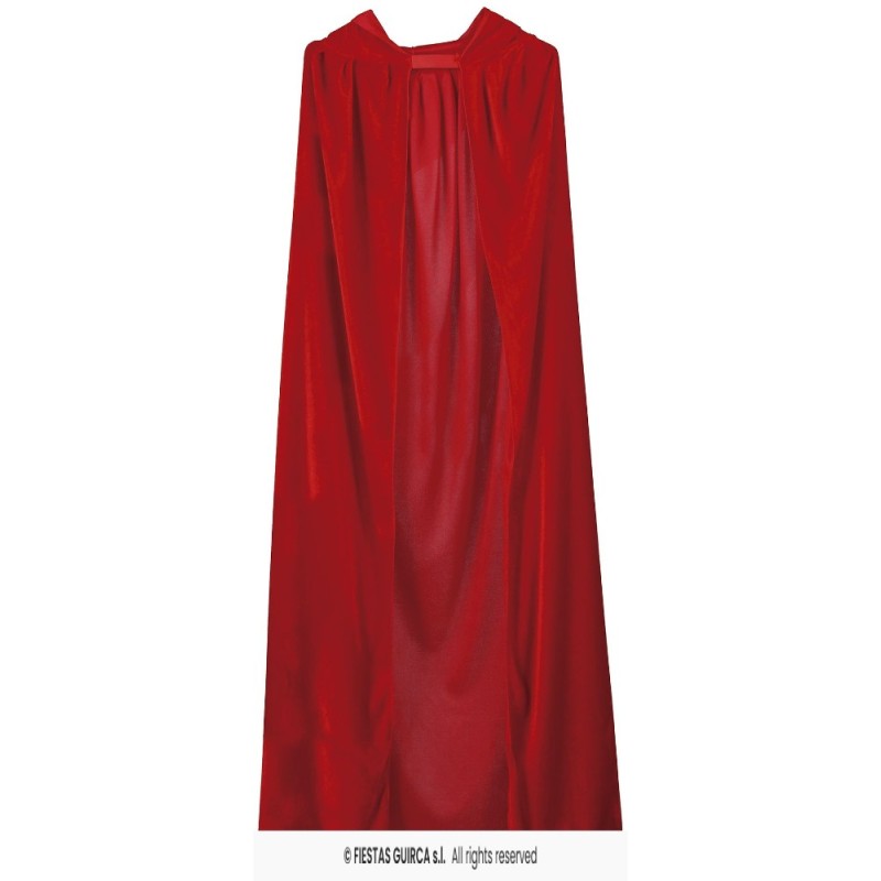 CAPA ROJA CON CAPUCHA TERCIOPELO 130 CMS