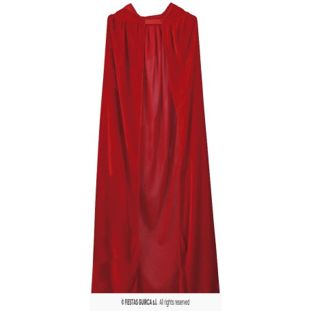 CAPA ROJA CON CAPUCHA TERCIOPELO 130 CMS