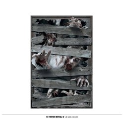 DECORACION WINDOW ZOMBIES 80X120 CMS