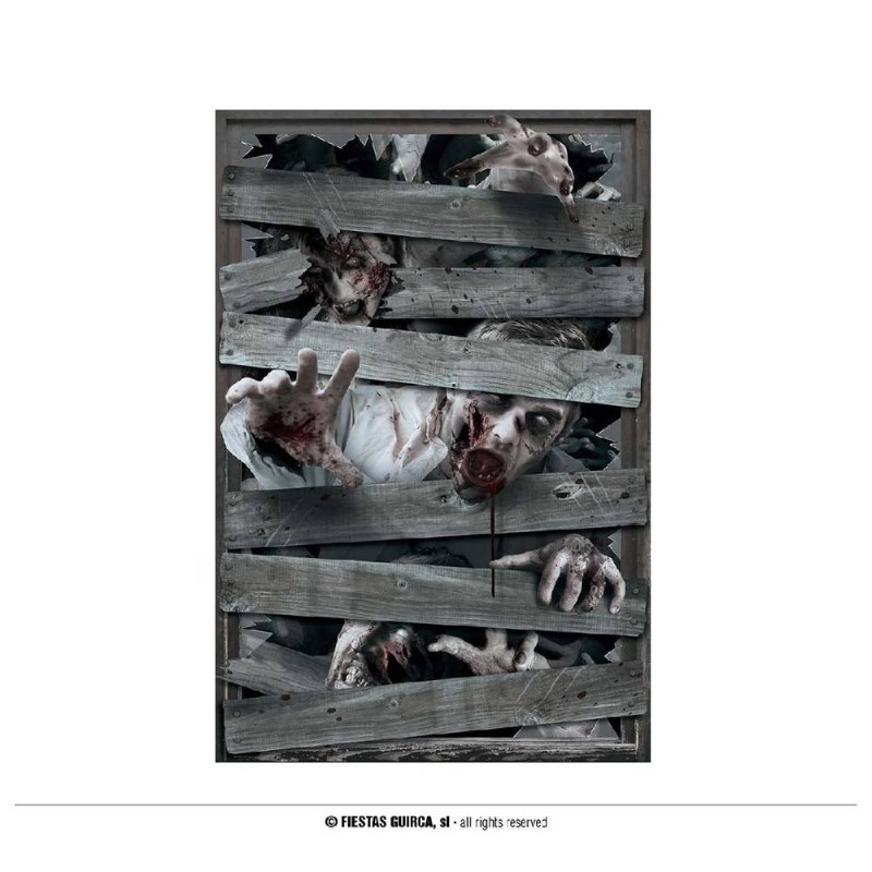 DECORACION WINDOW ZOMBIES 80X120 CMS