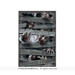 DECORACION WINDOW ZOMBIES 80X120 CMS 2