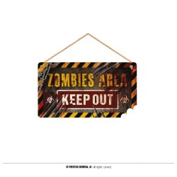 LETRERO `KEEP OUT`, 35X20 CMS. MADERA