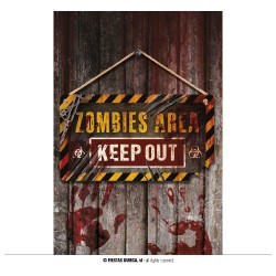 LETRERO `KEEP OUT`, 35X20 CMS. MADERA 2