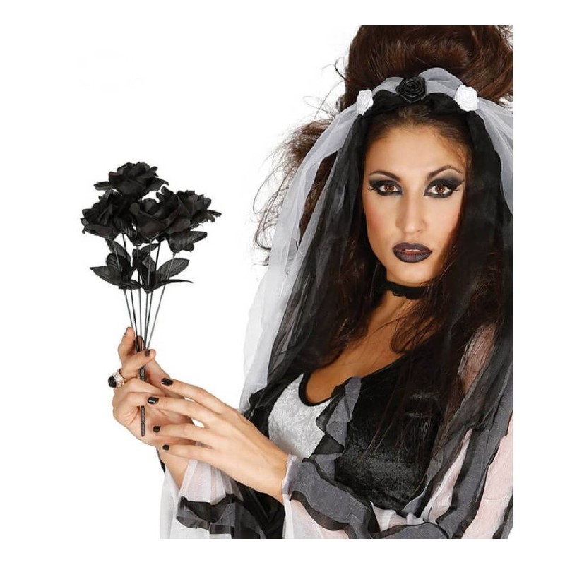 RAMO ROSAS NEGRAS 35 CMS.