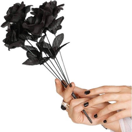 RAMO ROSAS NEGRAS 35 CMS.