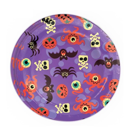 BOLSA 8 PLATOS 23 CMS HALOWEEN LILA