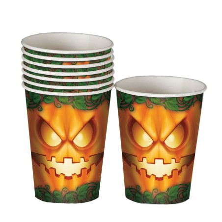 8 VASOS HALLOWEEN 10 CMS HALLOWEEN CALAB
