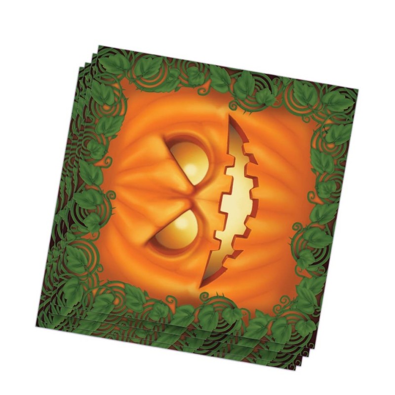 BOLSA 20 SERVILLETAS 33X33CMS CALABAZA H