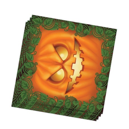 BOLSA 20 SERVILLETAS 33X33CMS CALABAZA H