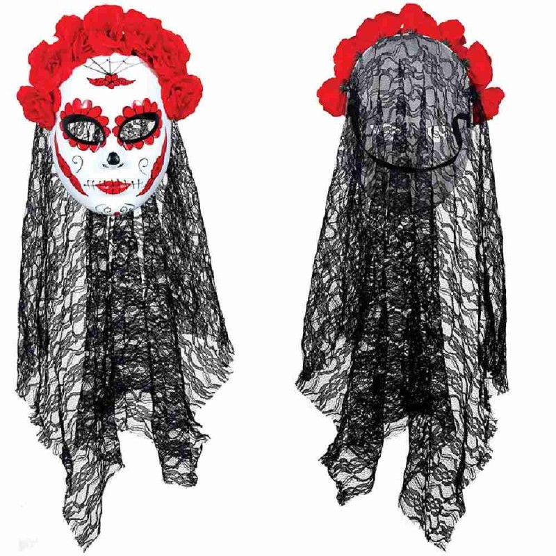 MASCARA CATRINA CON VELO