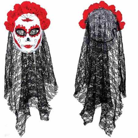 MASCARA CATRINA CON VELO