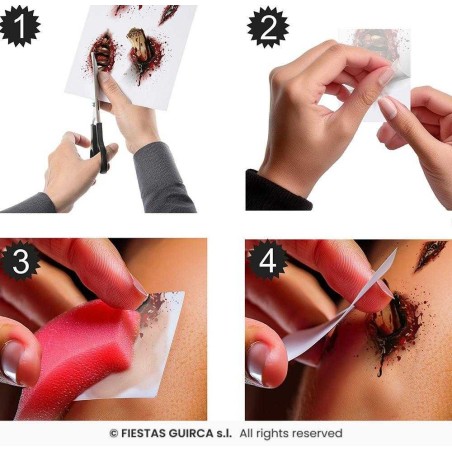 TATUAJES ADHESIVOS HERIDA ABIERTA
