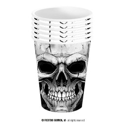BOLSA 6 VASOS CALAVERA 240 ML 9 CMS 2