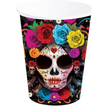 PACK DE 6 VASOS DE CATRINA DE HALLOWEEN