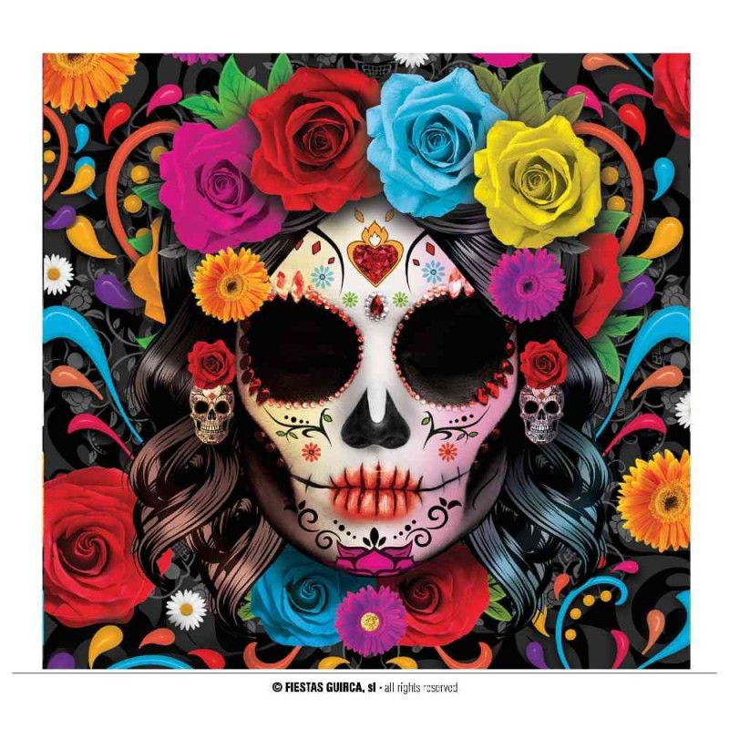 BOLSA 12 SERVILLETAS CATRINA 33X33 CMS