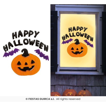 DECORACION GEL "HAPPY HALLOWEEN", 20X25