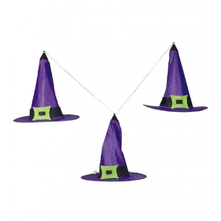 GUIRNALDA 150 CMS DE 3 GORROS BRUJA CON 