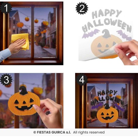 DECORACION GEL "HAPPY HALLOWEEN", 20X25