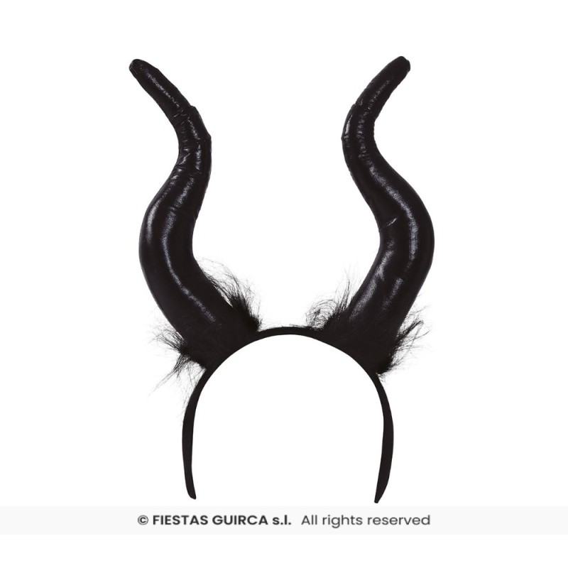 DIADEMA CUERNOS NEGROS MALVADA