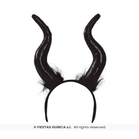 DIADEMA CUERNOS NEGROS MALVADA