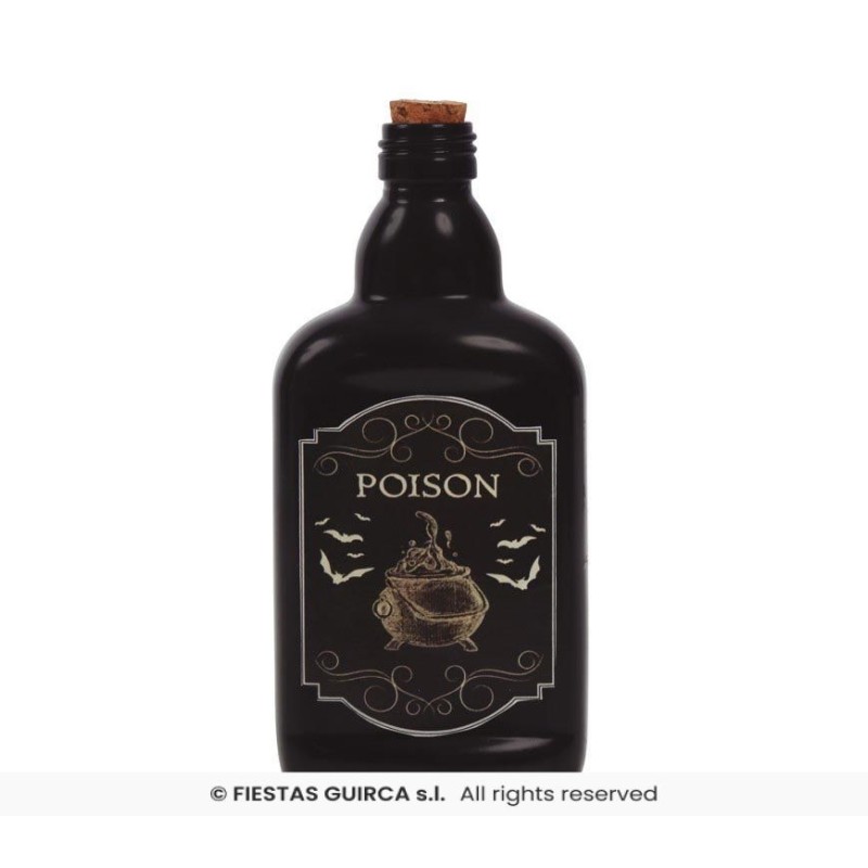 BOTELLAS VENENO VIDRIO SURTIDAS 19 CMS.