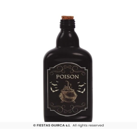 BOTELLAS VENENO VIDRIO SURTIDAS 19 CMS.