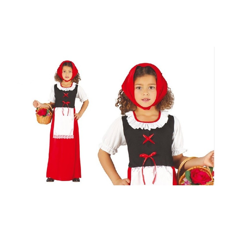 DISFRAZ PASTORA ROJA INFANTIL 5-6 AÑOS