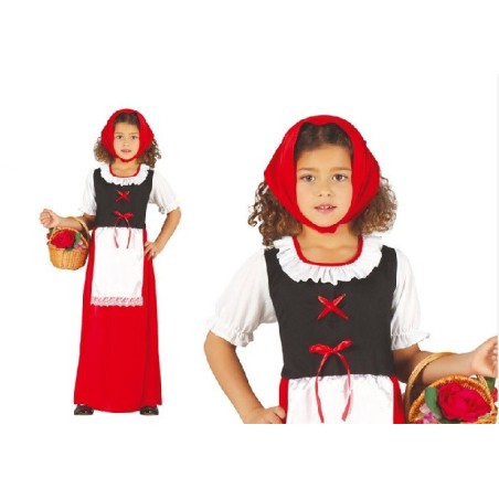DISFRAZ PASTORA ROJA INFANTIL 5-6 AÑOS