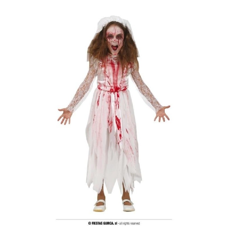 DISFRAZ NOVIA LLORONA SANGRIENTA 5-6 AÑO