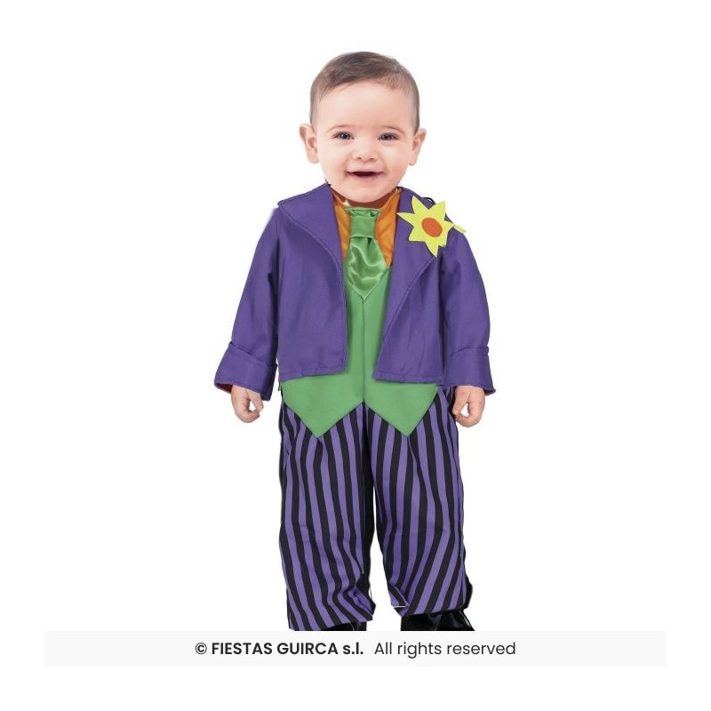 DISFRAZ JOKER CRAZY BUFON  18-24 Meses