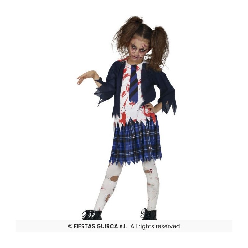 DISFRAZ COLEGIALA ZOMBIE 7-9 Años