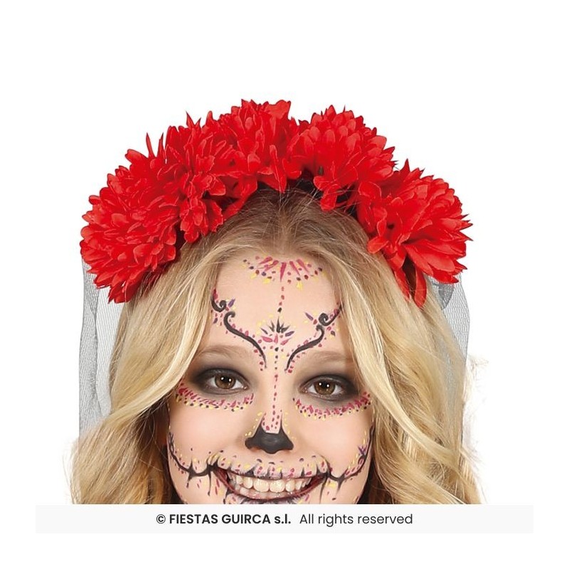 DISFRAZ CATRINA FLORES 5-6 Años