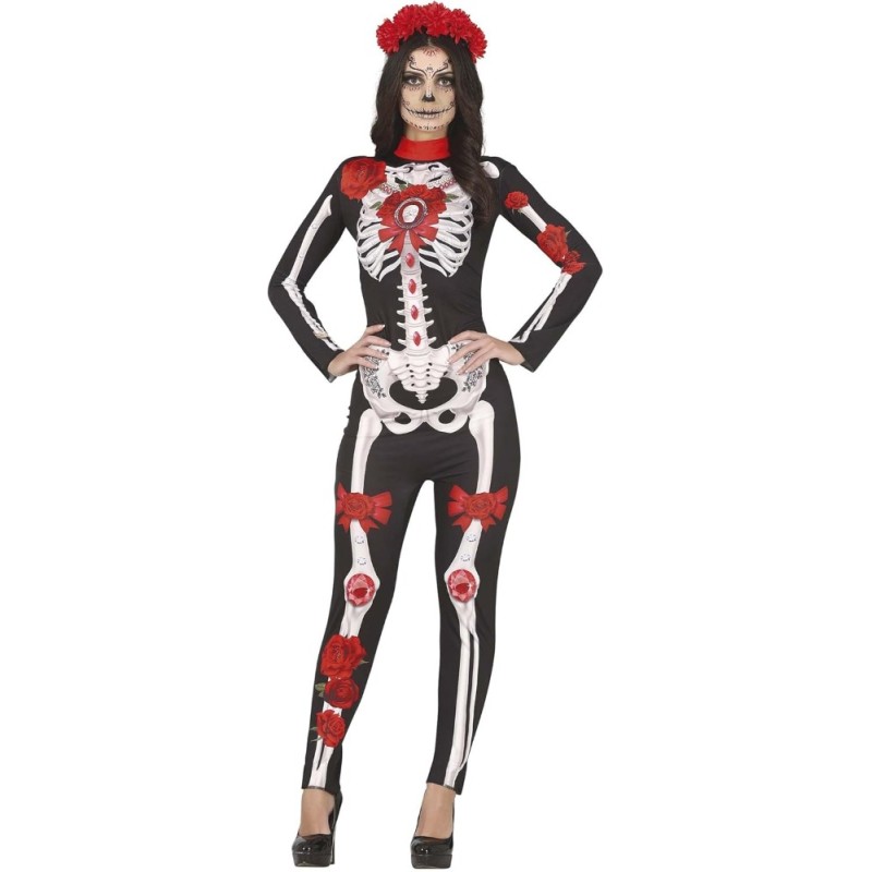 DISFRAZ CATRINA FLORES T.S 36-38