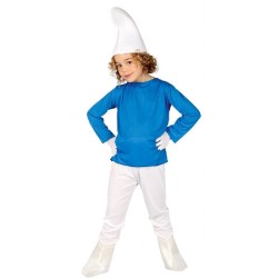DISFRAZ PITUFO ENANITO AZUL INFANTIL 10-