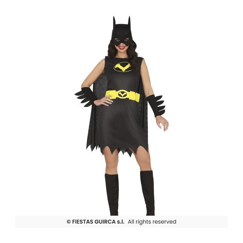DISFRAZ SUPERHEROINA MUERCIELAGO BAT(S)