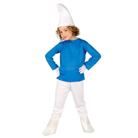 DISFRAZ PITUFO ENANITO AZUL INFANTIL 7-9