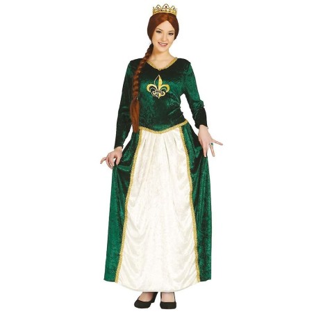 DISFRAZ REINA MEDIEVAL FIONA VERDE ADULT