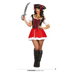 DISFRAZ PIRATA CORSARIA ADULTA T. M