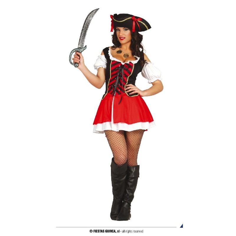 DISFRAZ PIRATA CORSARIA ADULTA T. M