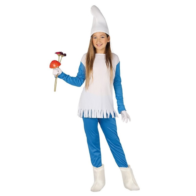 DISFRAZ PITUFINA ENANITA AZUL INFANTIL 1