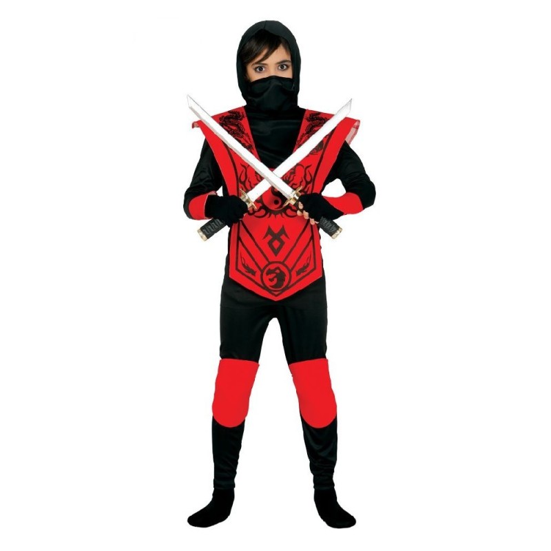 DISFRAZ NINJA ROJO 3-4 AÑOS