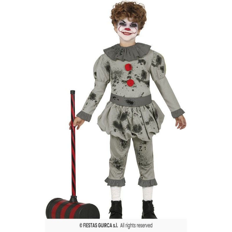 DISFRAZ PAYASO IT BAD CLOWN 7-9 Años